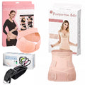 A 3-in-1 maternity support bundle, including a seat belt adjuster, belly support band, and postpartum abdominal support belt.