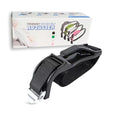 A black pregnancy car seat belt adapter with a product box displaying various color options on a white background.